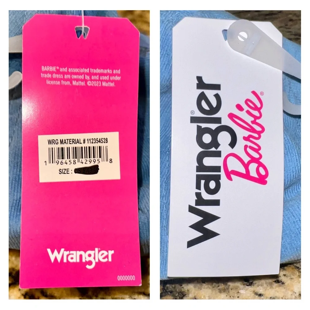 Wrangler Barbie Desert Scene Corduroy Hat, Blue Adjustable - Picture 6 of 6